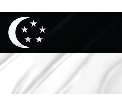 Singapore Black Outdoor Quality Flag
