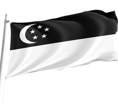 Singapore Black Outdoor Quality Flag