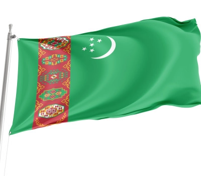Turkmenistan Outdoor Quality Flag