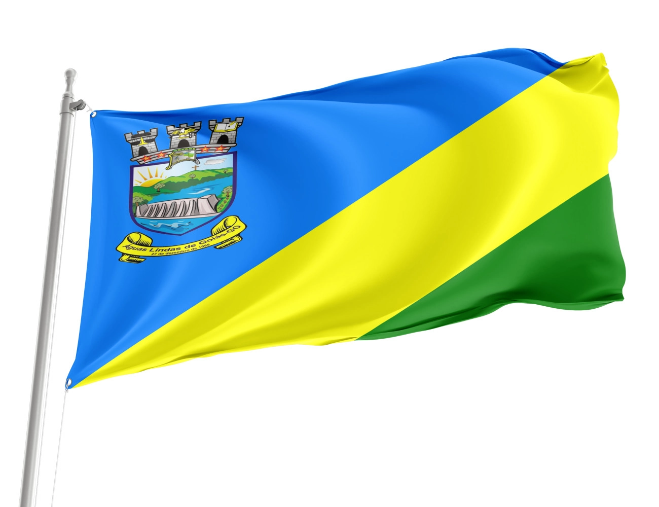 Águas Lindas de Goiás Outdoor Quality Flag, BRA