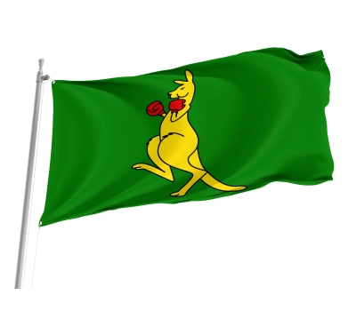 Boxing Kangaroo Flag - Australian Sports Fan Flag for Indoor & Outdoor Use