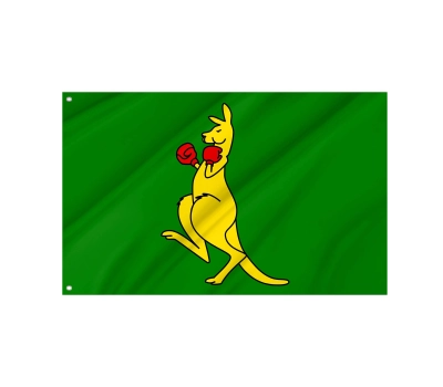 Boxing Kangaroo Flag - Australian Sports Fan Flag for Indoor & Outdoor Use