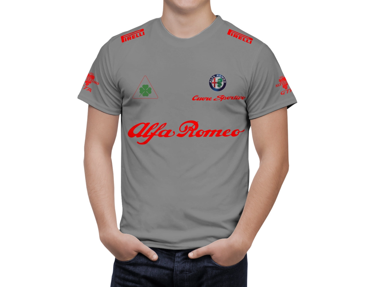 Alfa Romeo Grau T-Shirt