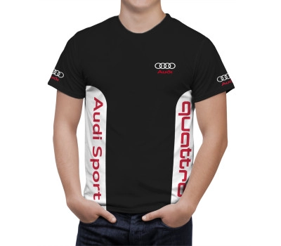 Audi Black White Lines T-Shirt
