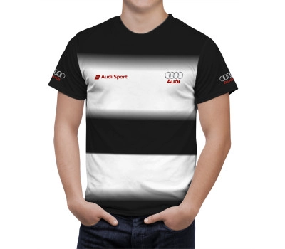 Audi Black White Streak T-Shirt