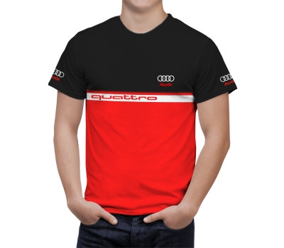 Audi Quattro Black Red T-Shirt