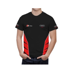Audi Schwarz Rot Streak T-Shirt