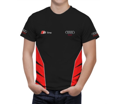 Audi Black Red Streak T-Shirt