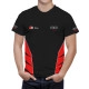 Audi Schwarz Rot Streak T-Shirt - Image 1