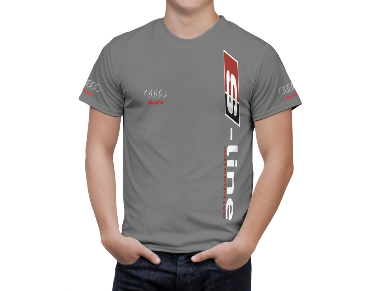 Audi Grau T-Shirt