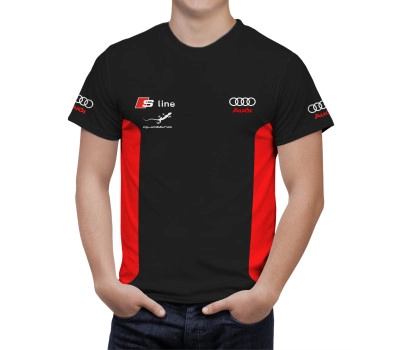Audi S Line Black Red T-Shirt