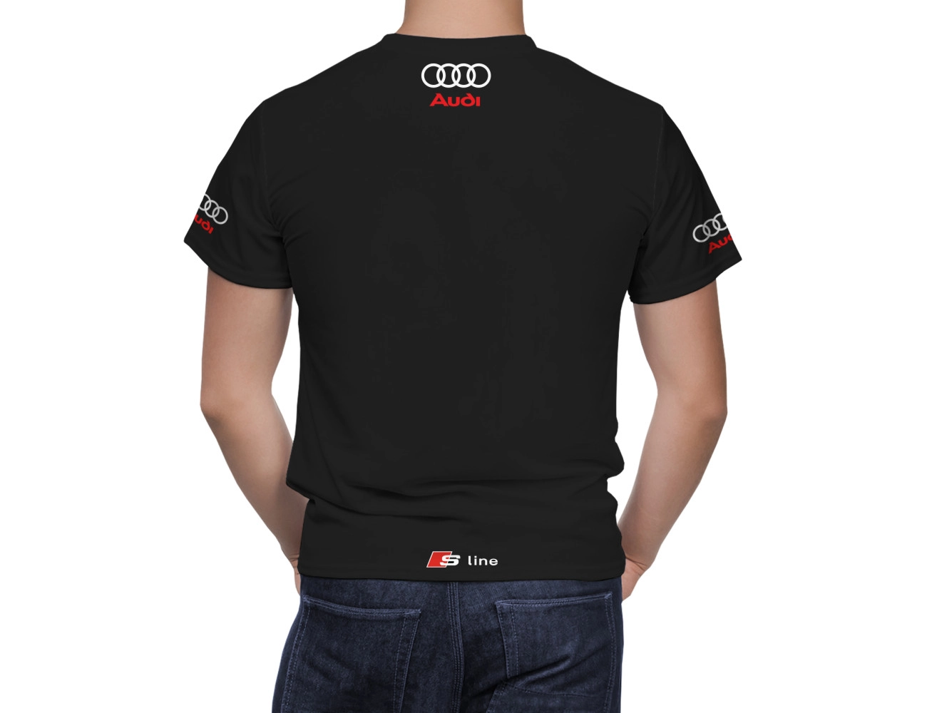 Audi S Line Schwarz Rot T-Shirt