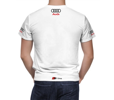 Audi S Line White Red T-Shirt
