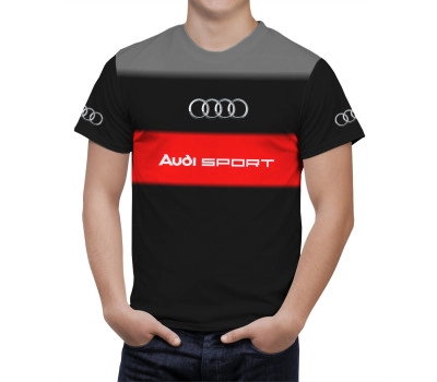 Audi Grey Black T-Shirt