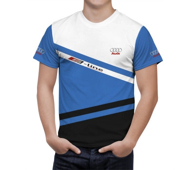 Audi White Black T-Shirt