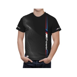 BMW M Power Weiß Line Schwarz T-Shirt
