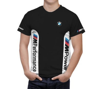 BMW M Performance Black White T-Shirt