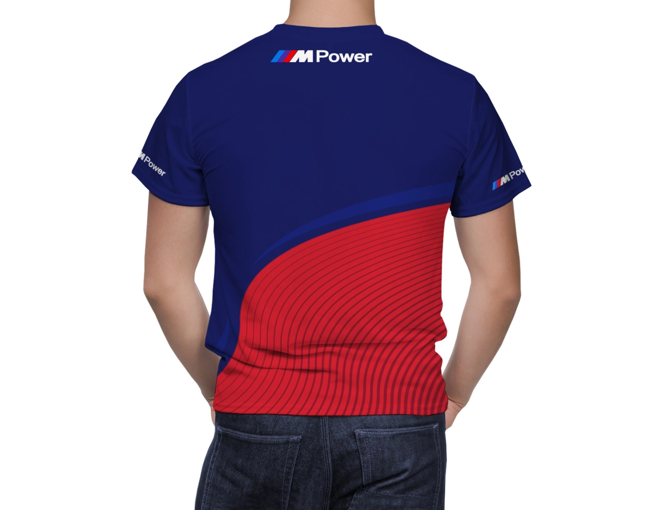 BMW Blau Rot Diagonal T-Shirt