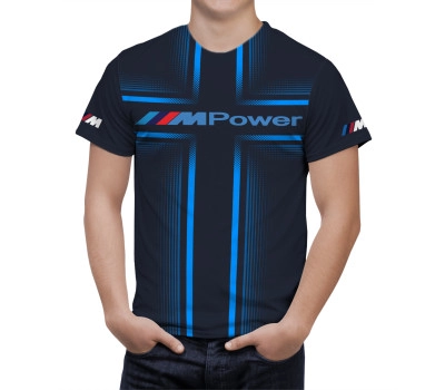 BMW Blurred Logo Black T-Shirt