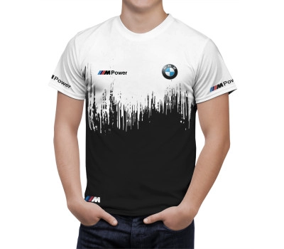 BMW White Black T-Shirt