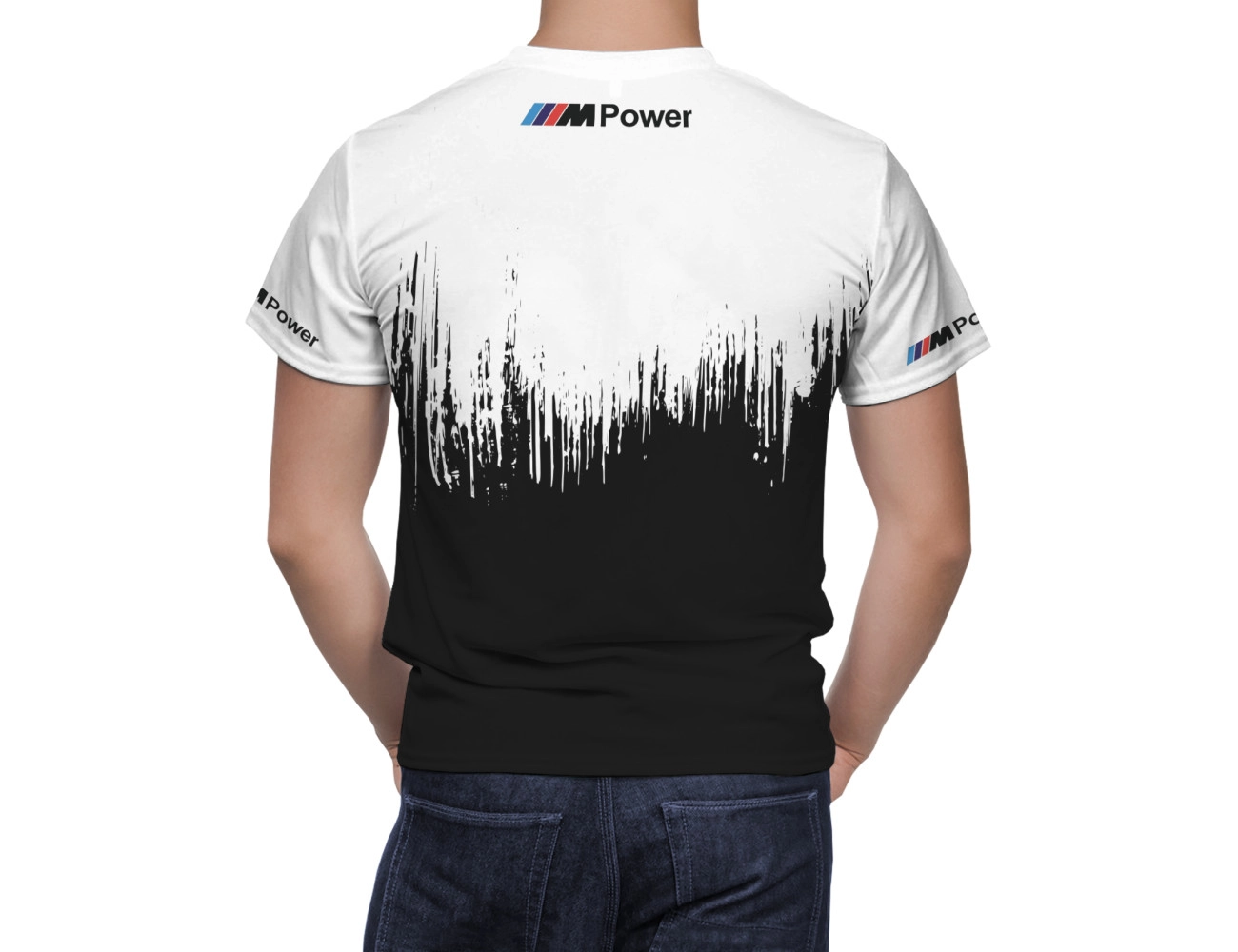 BMW White Black T-Shirt