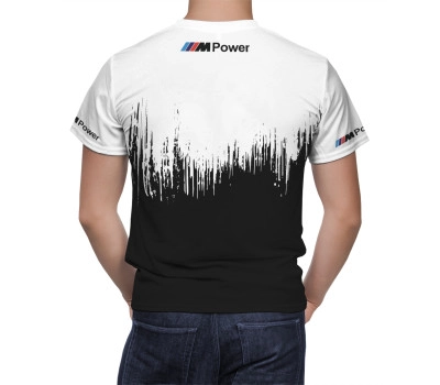 BMW White Black T-Shirt