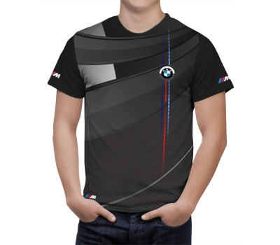 BMW Grey Striped shirt