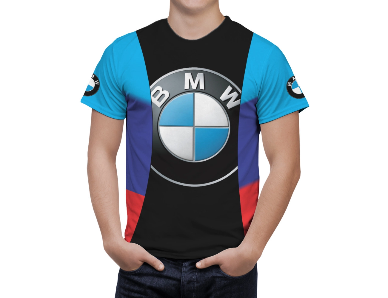 BMW Schwarz Big Logo T-Shirt