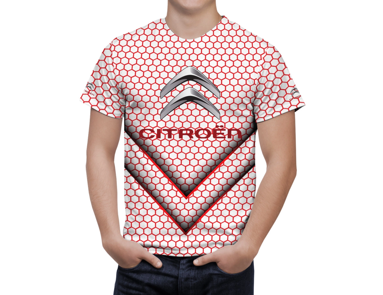 Citroen White Red Shirt