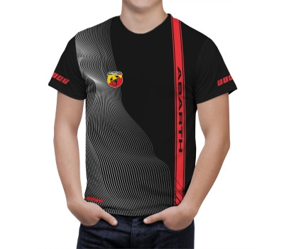 Fiat Abarth Black White Line T-Shirt