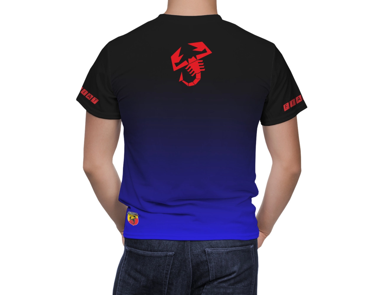 Fiat Abarth Schwarz Blau T-Shirt