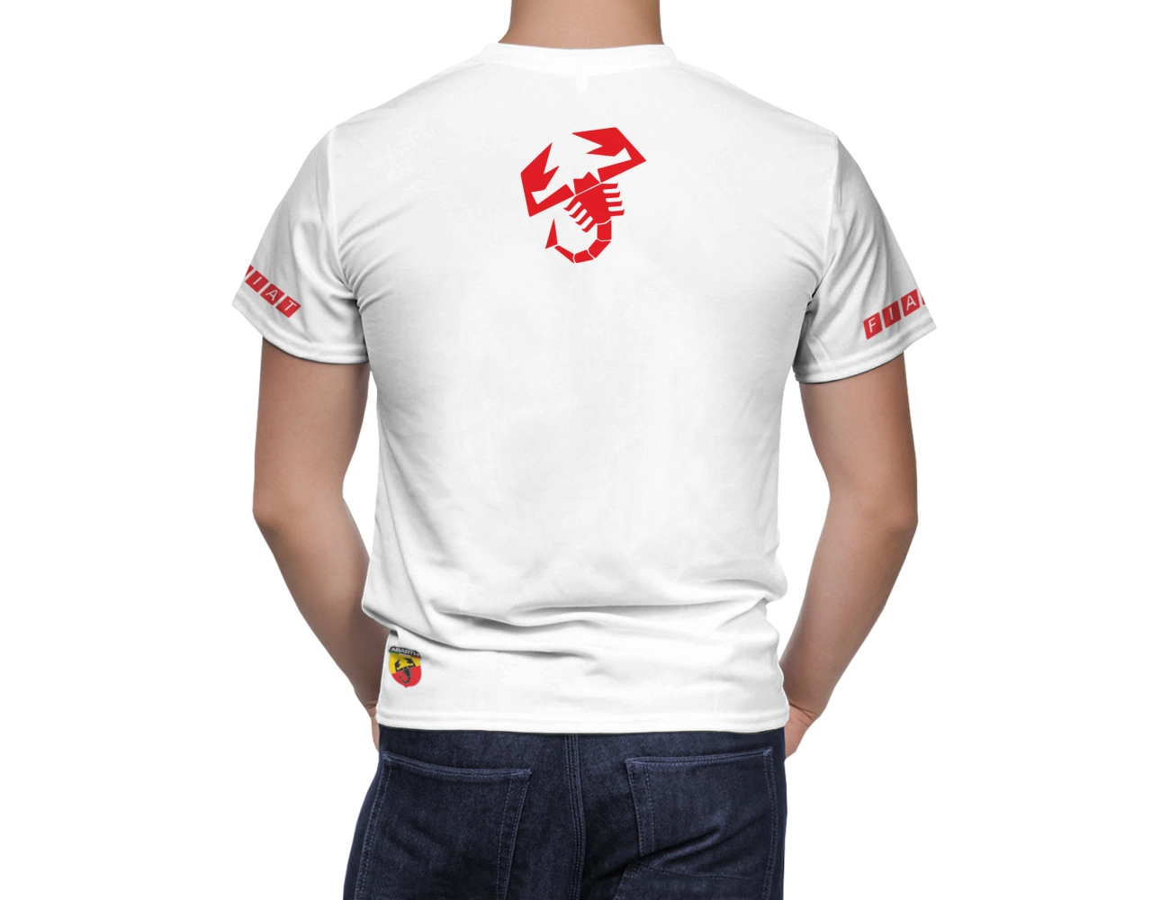 Fiat Abarth Weiß Lines T-Shirt