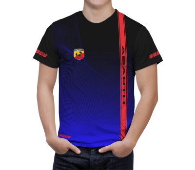 Fiat Abarth Black Blue Red Line T-Shirt