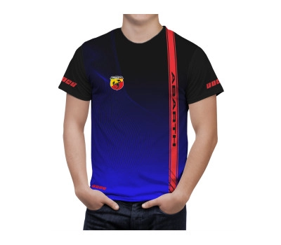 Fiat Abarth Black Blue Red Line T-Shirt