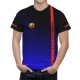 Fiat Abarth Black Blue Red Line T-Shirt - Image 1