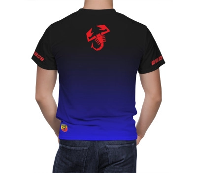 Fiat Abarth Black Blue Red Line T-Shirt