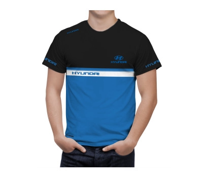 Hyundai Black Blue T-Shirt