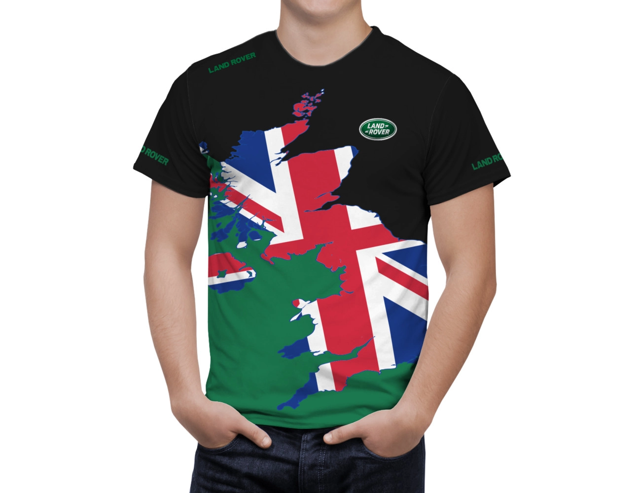 Land Rover Black UK flag Shirt, LAN--21