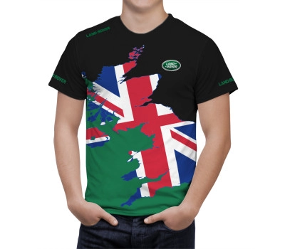 Land Rover Schwarz UK flag Shirt