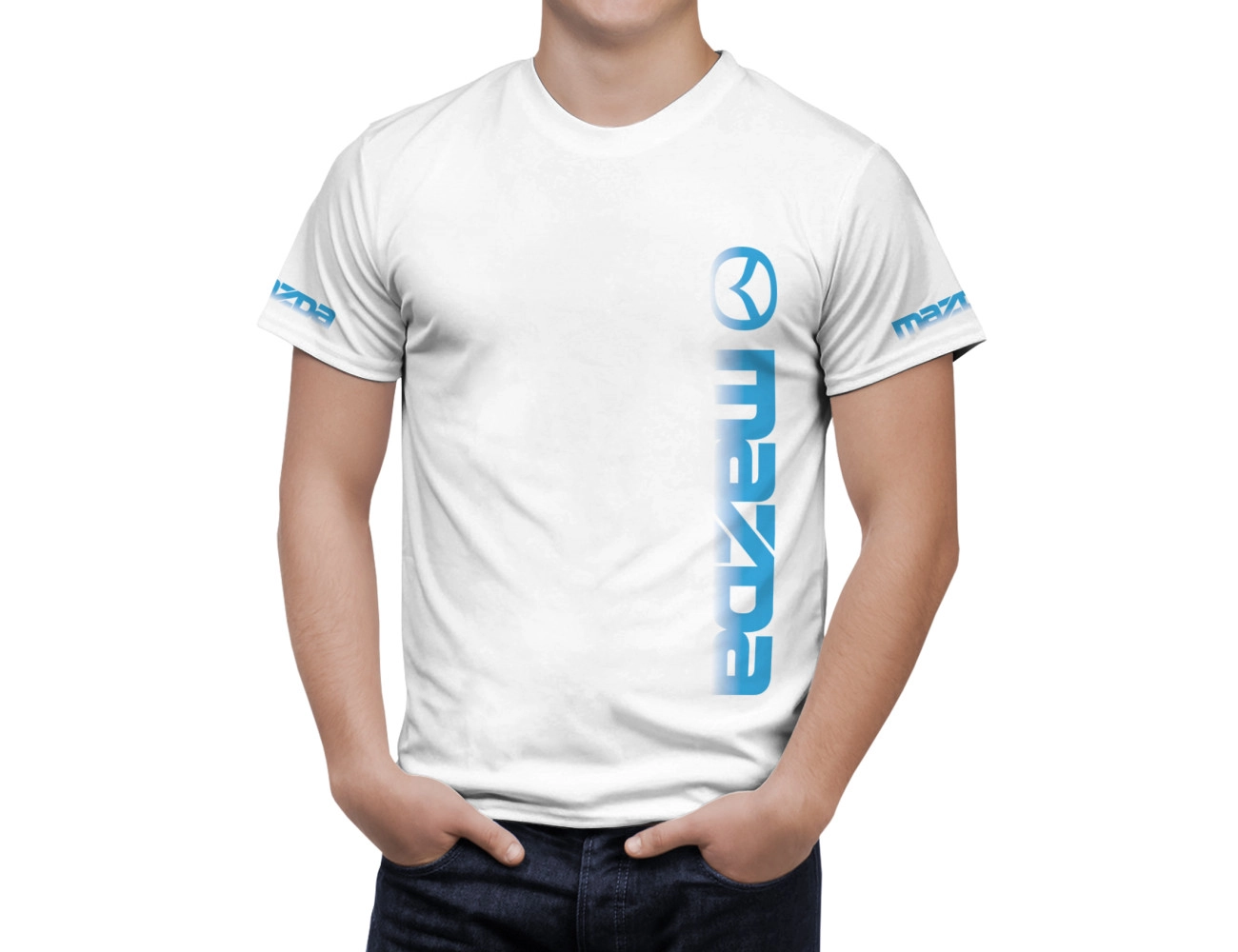 Mazda White T-Shirt, MWTS--9008
