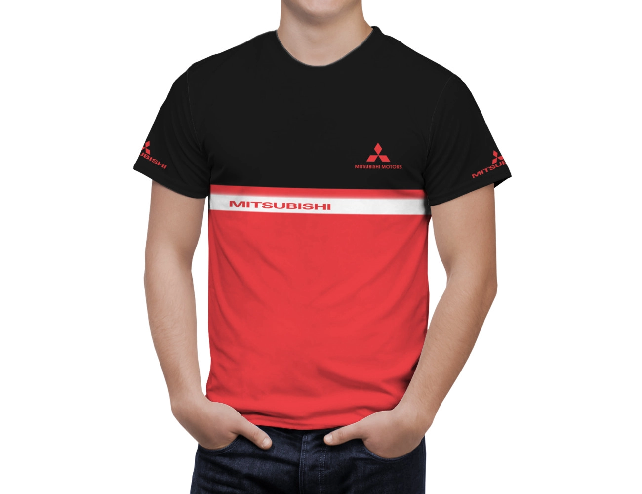 Mitsubishi Red Black T-Shirt