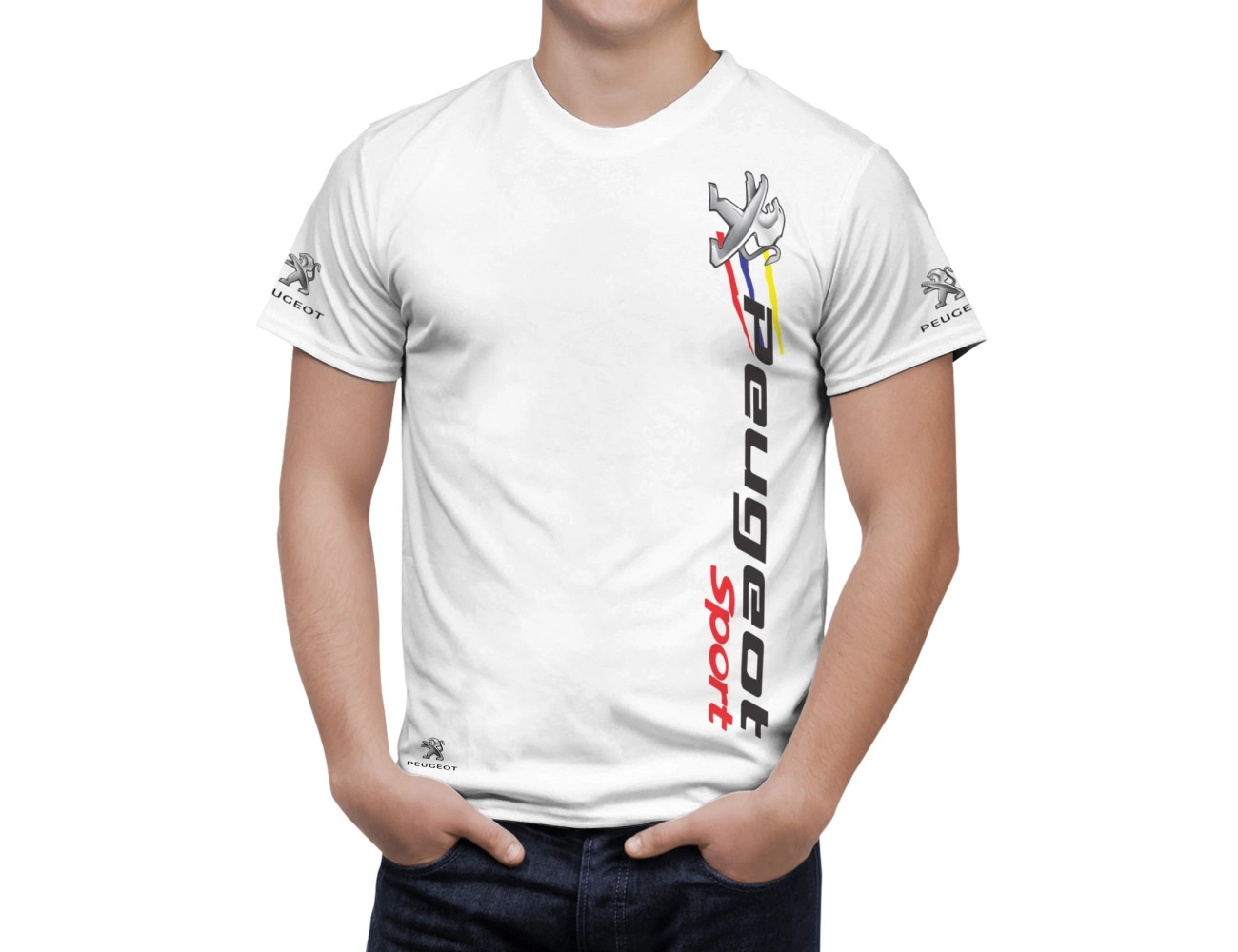 Peugeot Weiß T-Shirt, PWTS--533