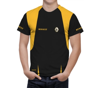 Renault Black Yellow Lines T-Shirt