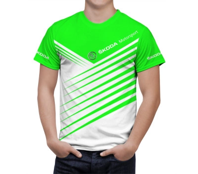Skoda White Green T-Shirt