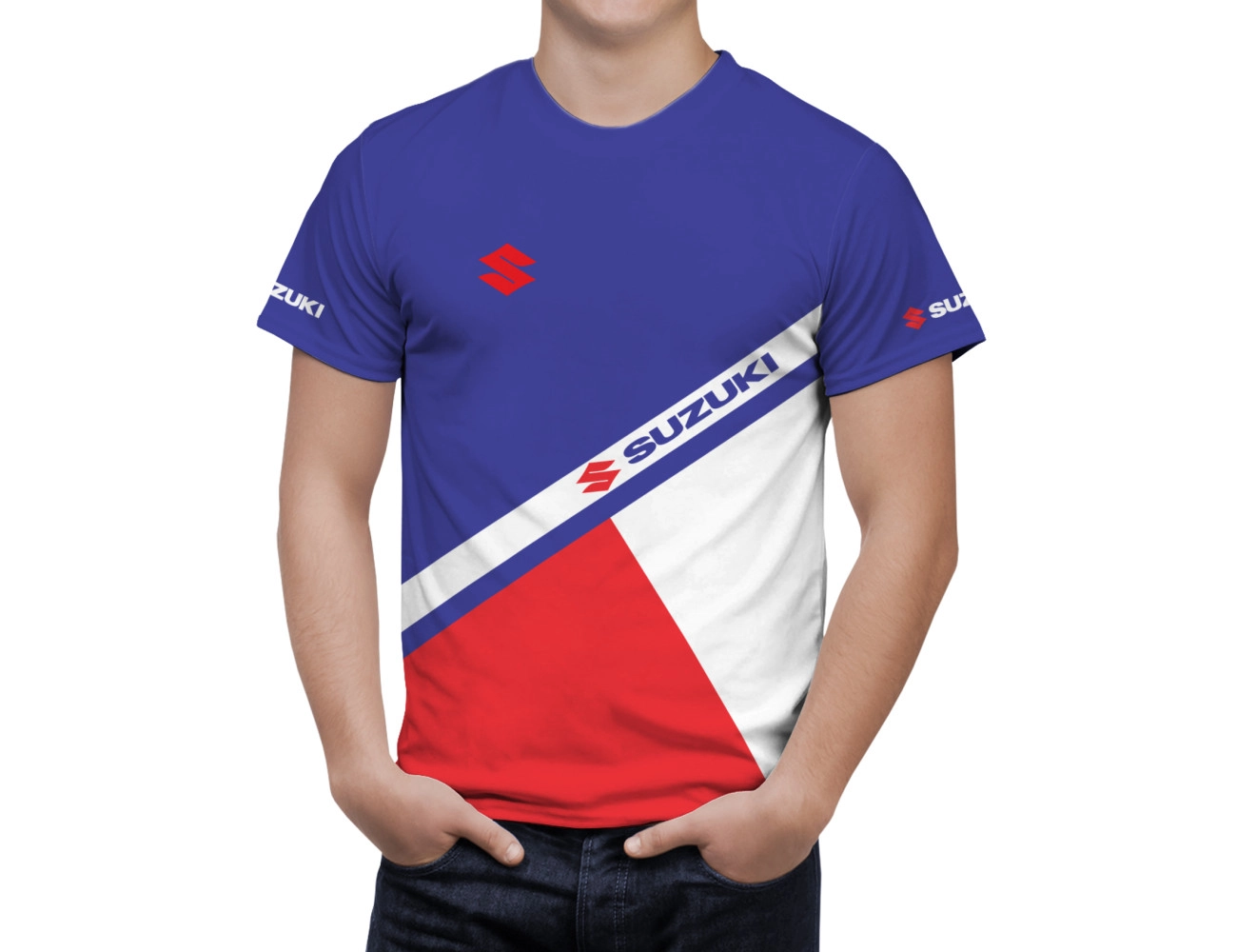 Suzuki Blue Red Umbro T-Shirt, SBRUTS--6503