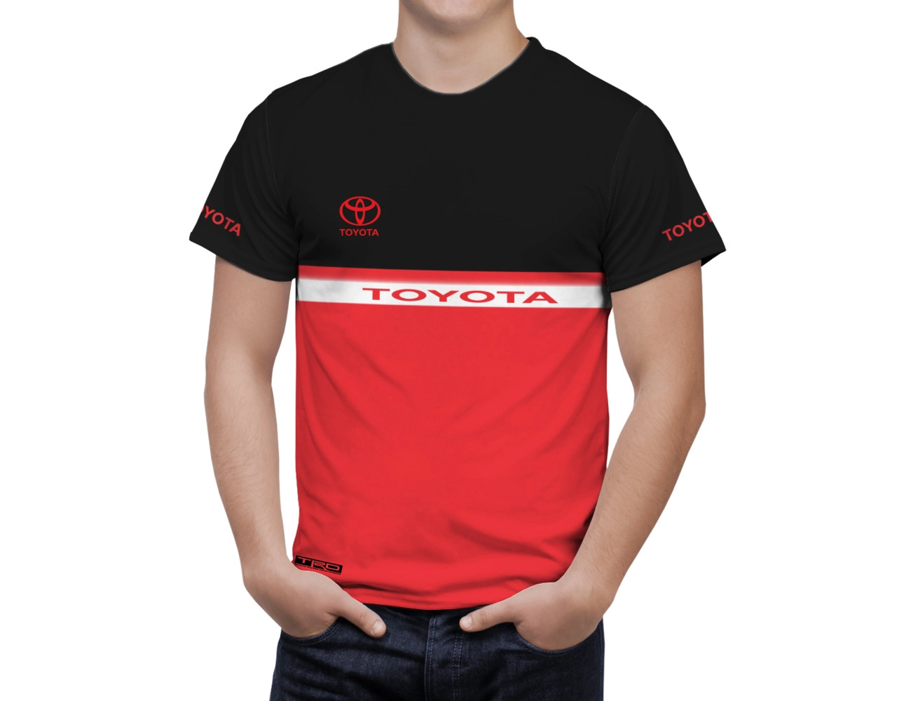 Toyota Rot Schwarz T-Shirt, TRBTS--3644