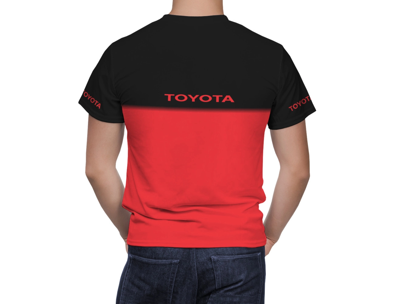 Toyota Rot Schwarz T-Shirt, TRBTS--3644