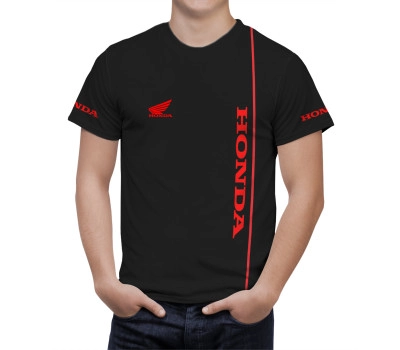 Honda Red Line Black T-Shirt