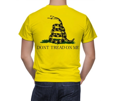 Don't Tread On Me T-shirt Gadsden Flag American Patriot US Men's Novelty Shirt