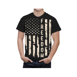 Freedom USA Schwarz T-Shirt